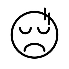 Guilty Face Emoji Icon Ideal for Social Media and Communication Themes