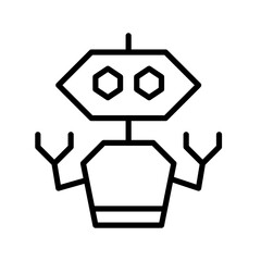 Robot Icon Perfect for Technology and Automation Illustrations