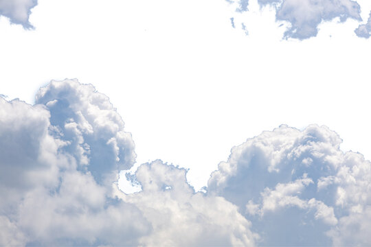 real clouds with transparent background in high resolution, fog