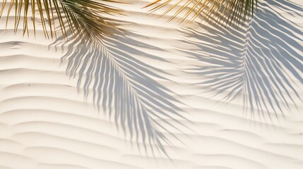 Fototapeta premium Abstract Tropical Beach Shadows Generative AI