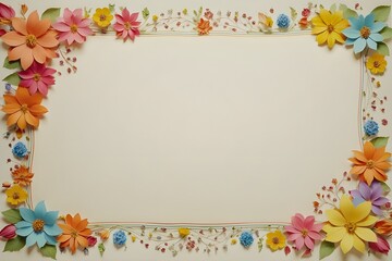 Obraz premium Several different shapes of stationery using floral patterns