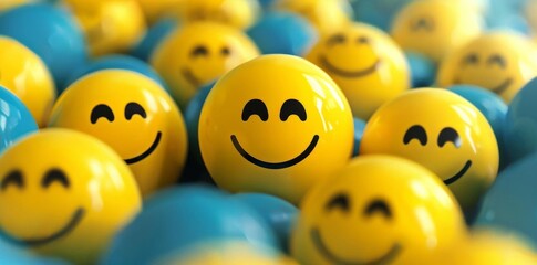 Yellow Smiley Face on Black Textile