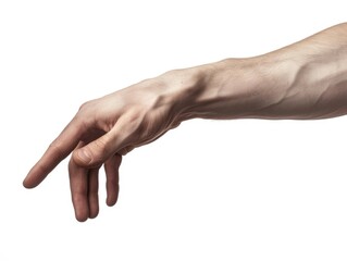 A hand pointing to the right