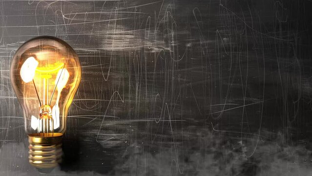 light bulb lamp on backboard background seamless looping overlay 4k virtual video animation background