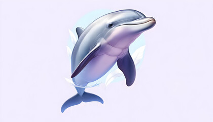 Obraz premium dolphin isolated on white background