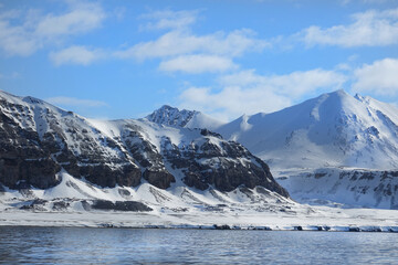 Norway. The landscapes of Svalbard in Springtime