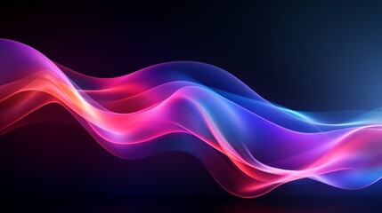 An energetic abstract flowing neon wave background in a Outrun style, with bold colors and sharp lines.