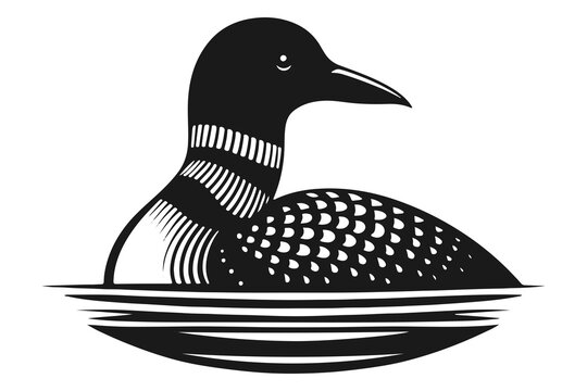 recommend clip art: loon silhouette vector illustration art isolated on transparent background - Generative AI