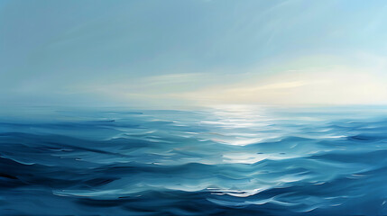 Abstract painting of ocean. Generative by AI
