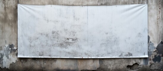 An empty paper sheet is placed against an old metal background providing ample space to add text This image offers a clean abstract composition