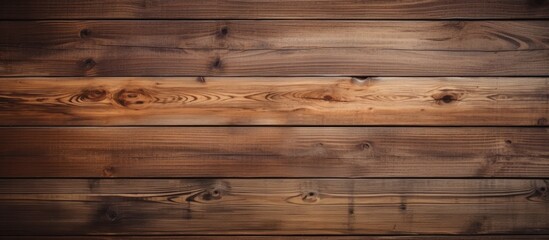 A horizontal color photograph with a Christmas themed brown wooden background that includes an empty space in the center for adding text or images. copy space available