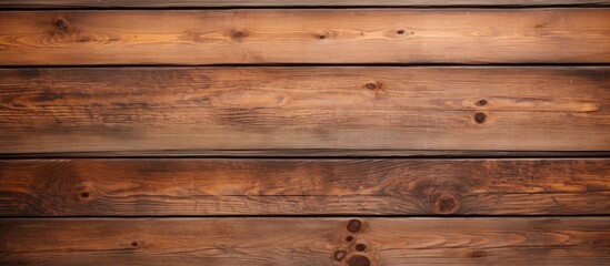 Naklejka premium A horizontal color photograph with a Christmas themed brown wooden background that includes an empty space in the center for adding text or images. copy space available