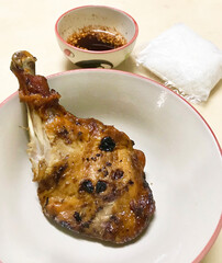 Roasted Chicken with Sticky Rice