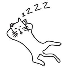 Doodle sketch style of cat cartoon vector illustration for concept design.