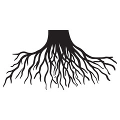 Doodle sketch style of tree root vector illustration for concept design.