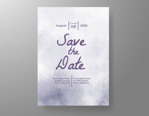 Wedding invitation with abstract watercolor background