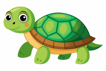 Turtle vector illustration, Isolated Turtle Silhouette