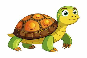 Turtle vector illustration, Isolated Turtle Silhouette