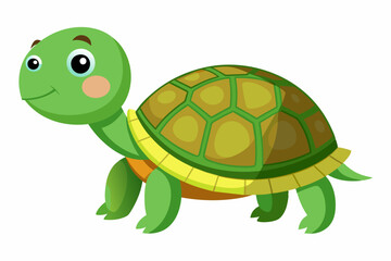 Turtle vector illustration, Isolated Turtle Silhouette