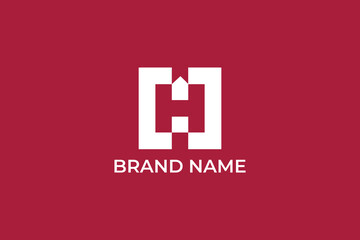 Obraz premium letter HH pixel logo, letter HH brackets Mathematical symbol icon, 