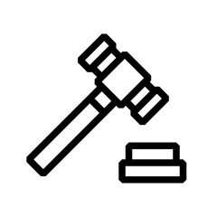 Law hammer icon
