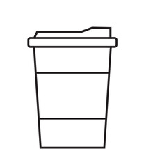 Coffee cup icon. Takeaway coffee cup. Vector illustration.