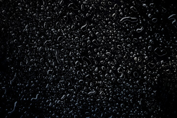 Abstract water drop on black background, black water drop background