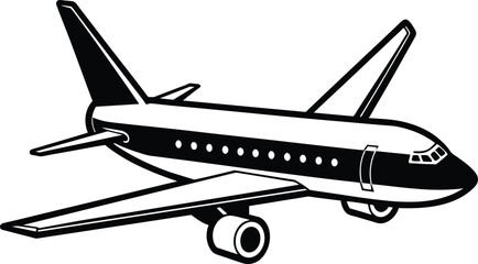 airplane illustration isolated on white background