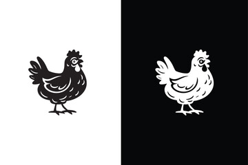 chicken icon illustration. simple chicken icon illustration design