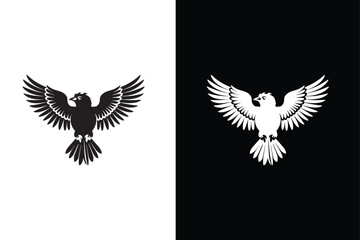Eagle logo design. Abstract wings bird logo template vector icon design
