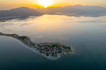 Lake Egirdir of Turkey is situated in the Isparta province. It is also known as the 'seven colored...