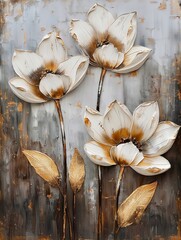 Floral oil painting
