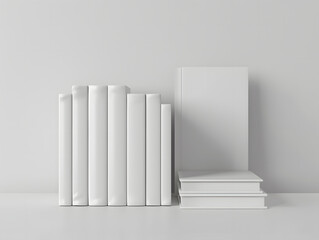 White books mockup with isolated background