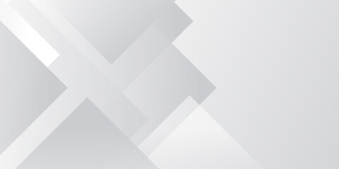 Fototapeta premium Abstract white and grey triangle overlay texture background. Modern elegant white gray banner background with creative design and shiny lines.Light gray triangle abstract subtle vector background.. 