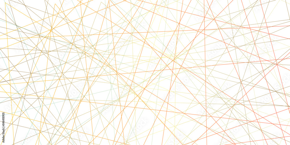 Poster Abstract golden lines with white background polygonal shapes. Creative and geometric shape with white luxury pattern and paper texture design in illustration with white line background.	