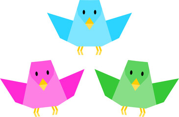 origami paper bird vector image or clipart for craft work or project. simple origami bird vector art