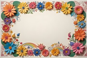 Obraz premium Several different shapes of stationery using floral patterns