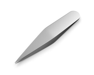 Blank pointed tweezers stainless steel template 3d illustration.