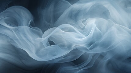 Ethereal Drift: Abstract Smoky Flow in Cool Tones