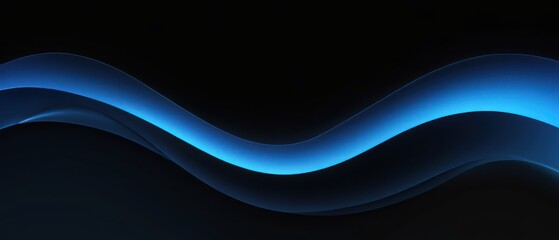 Obraz premium abstract blue black flowing background illustration