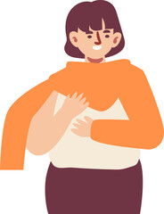 Fototapeta premium woman modern style cartoon character illustration