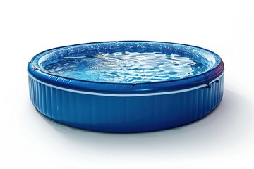 Modern Above Ground Pool Design Isolated on White Background