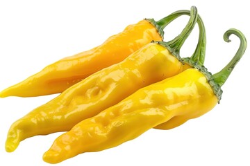 Whole Aji Amarillo Chilli Isolated on White Background
