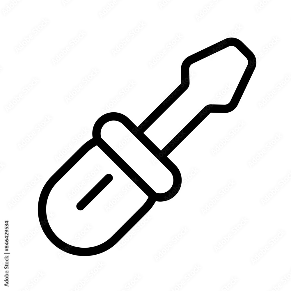 Poster screwdriver icon perfect for tools and diy projects