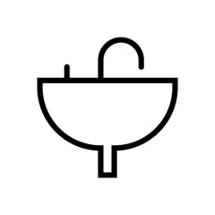 Washbasin Icon Perfect for Bathroom and Hygiene Illustrations