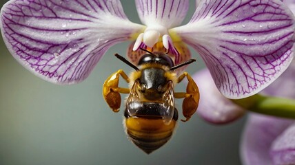 bee on purple flower