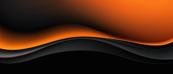 abstract orange black flowing background illustration