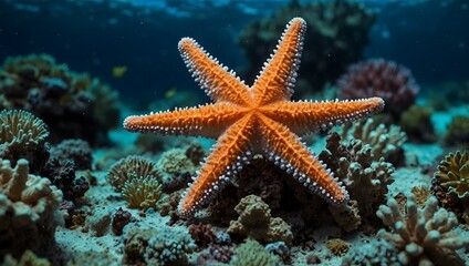 A short story about a starfish navigating through a coral reef ecosystem ai-generated
