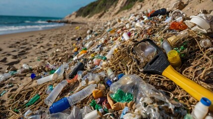 fishing nets on the beach