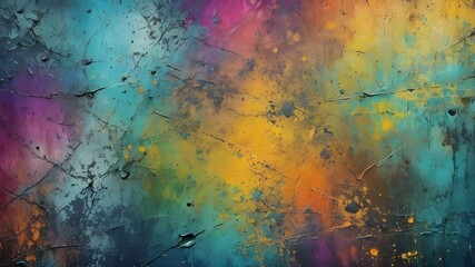 Fototapeta premium Grunge metal background or texture with scratches and cracks; spots, dust, scuffs; industrial style